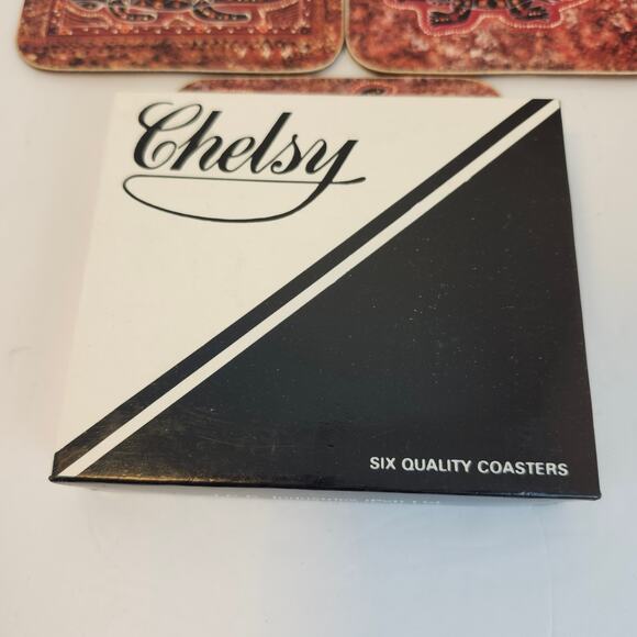 Chelsy Set Of 6 Cork Back Souvenir Tribal Animal Print Coasters Souvenir Box - Picture 2 of 13